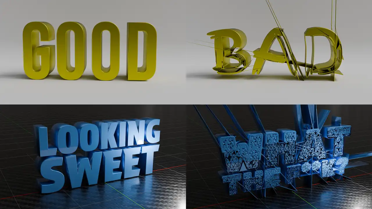 3D Google Fonts in 3D