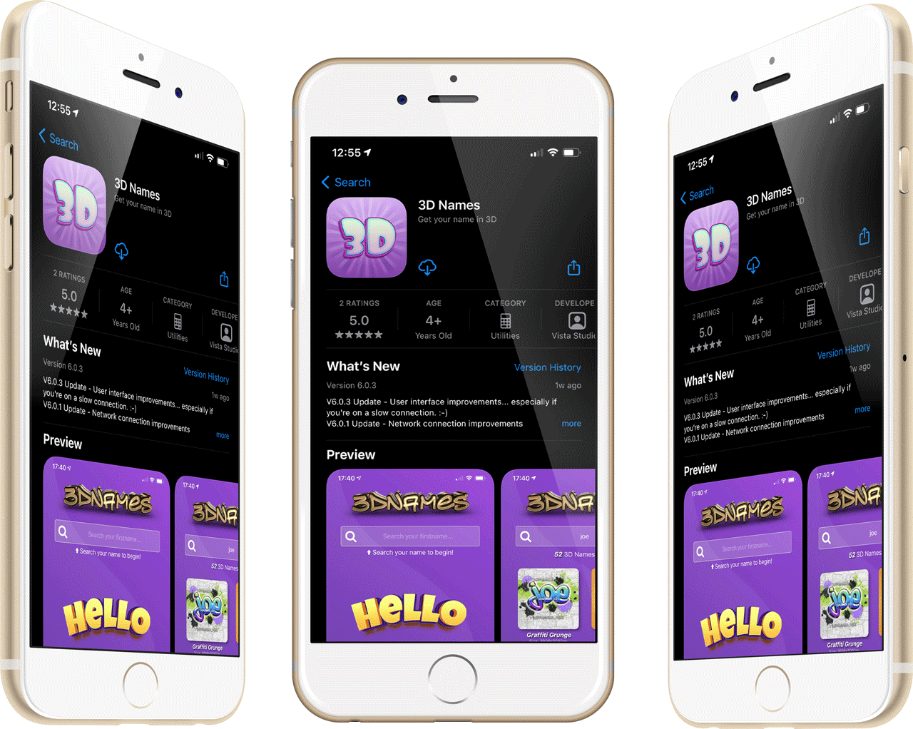 Brand New 3D Names App for iOS and Android