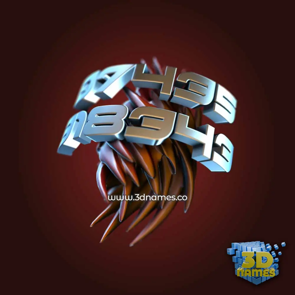 07435 918343 in Red Twisted style - 3D name wallpaper
