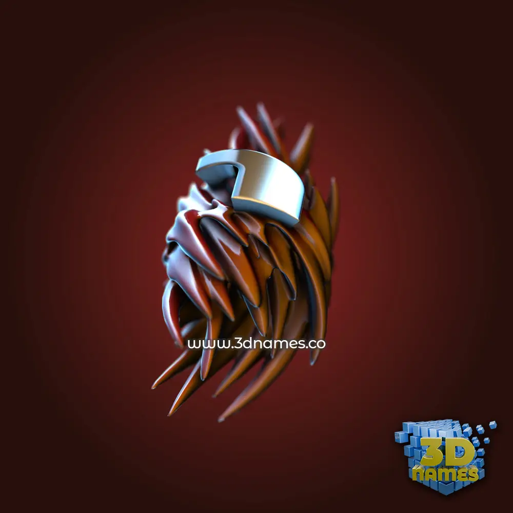 1 in Red Twisted style - 3D name wallpaper