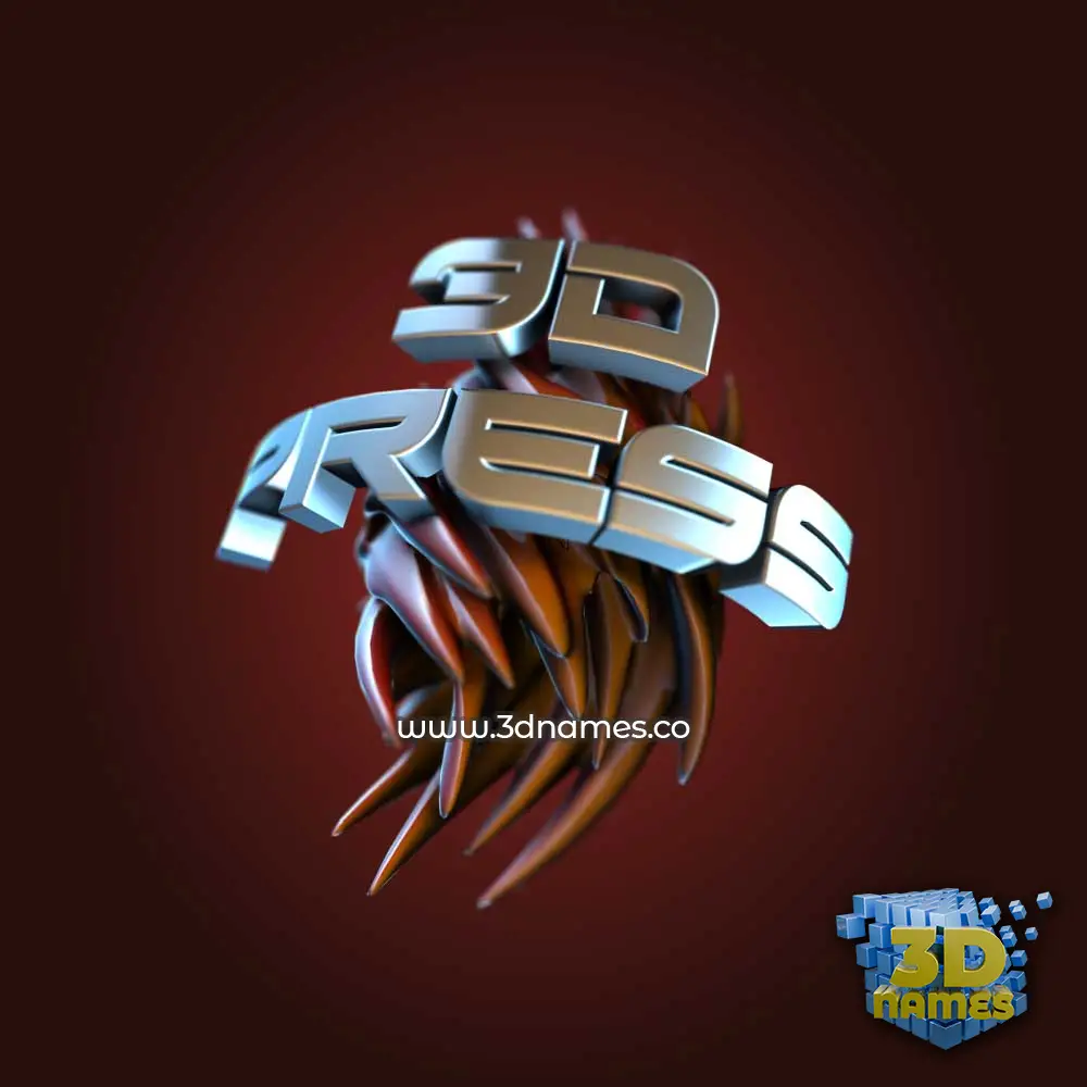 3d press in Red Twisted style - 3D name wallpaper