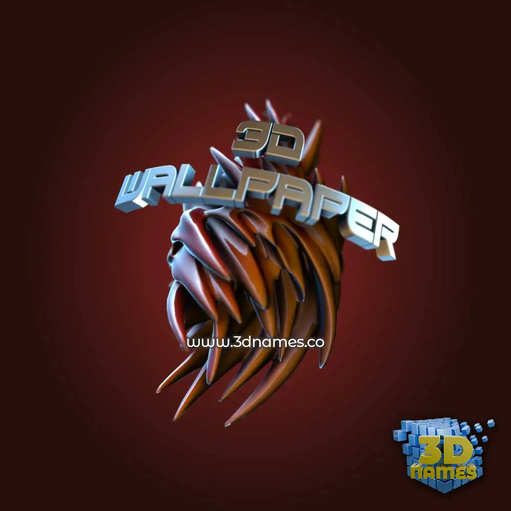 3d wallpaper in Red Twisted style - 3D name wallpaper