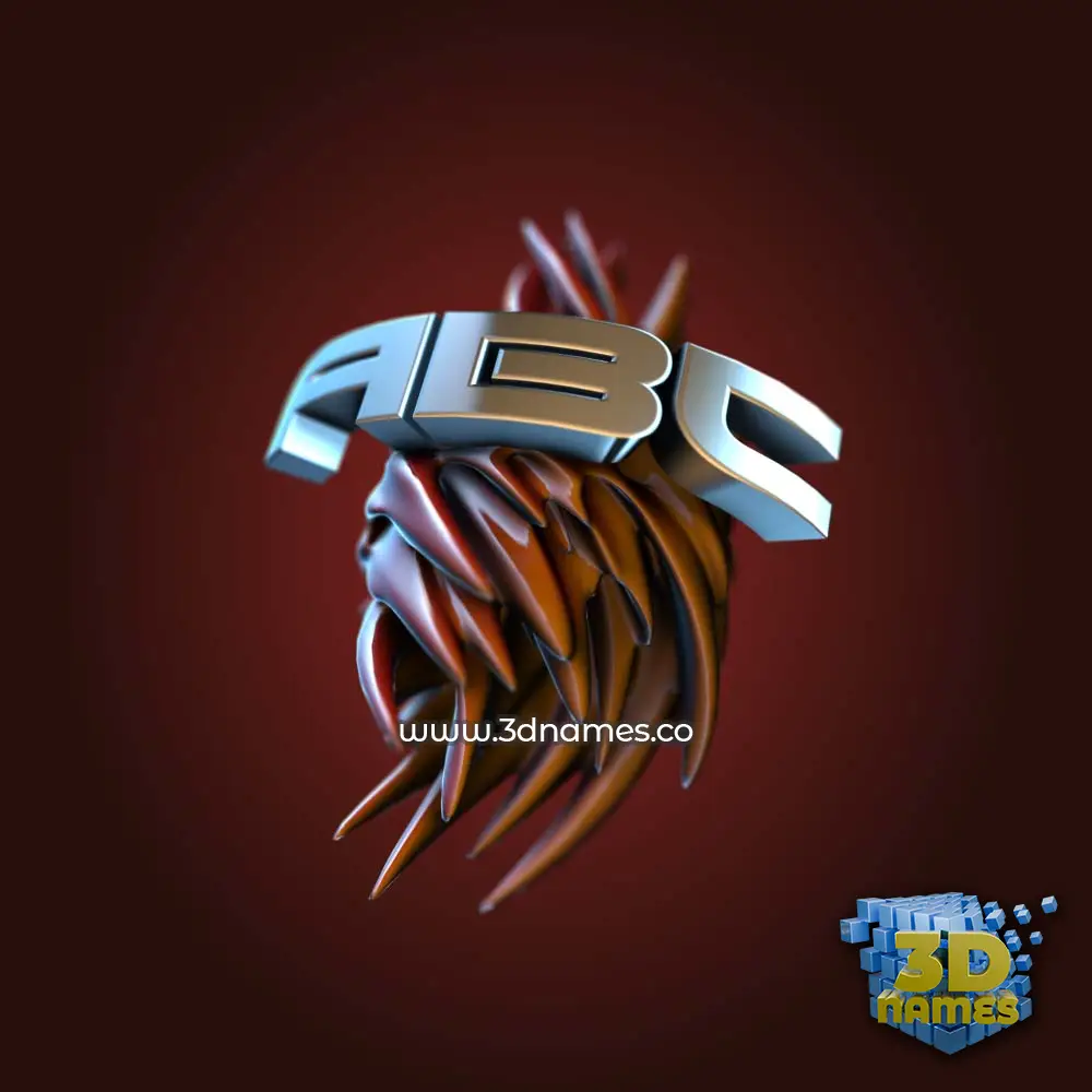 abc in Red Twisted style - 3D name wallpaper