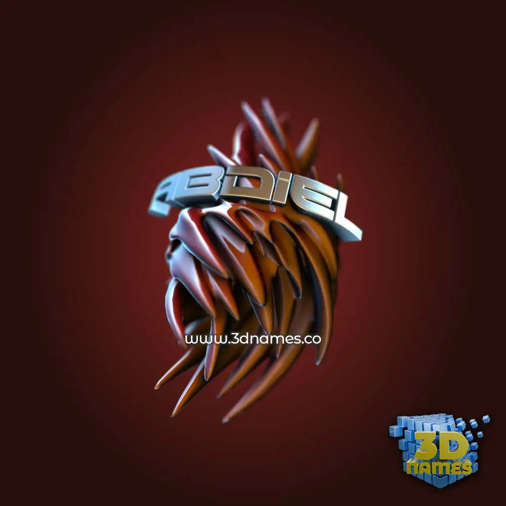 abdiel in Red Twisted style - 3D name wallpaper