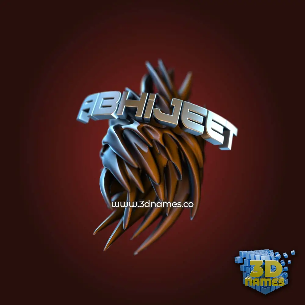 abhijeet in Red Twisted style - 3D name wallpaper