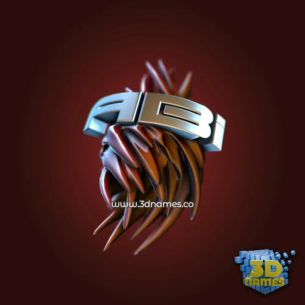 abi in Red Twisted style - 3D name wallpaper