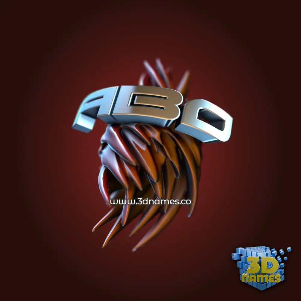 abo in Red Twisted style - 3D name wallpaper