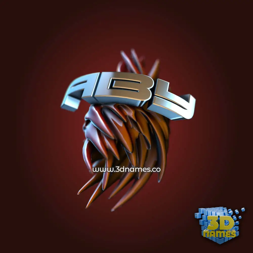 aby in Red Twisted style - 3D name wallpaper