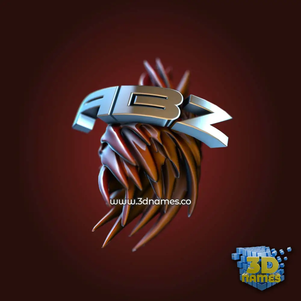 abz in Red Twisted style - 3D name wallpaper