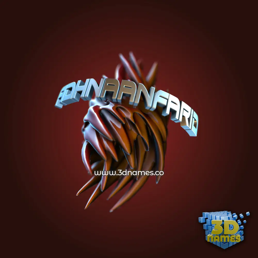 adhnaanfarid in Red Twisted style - 3D name wallpaper
