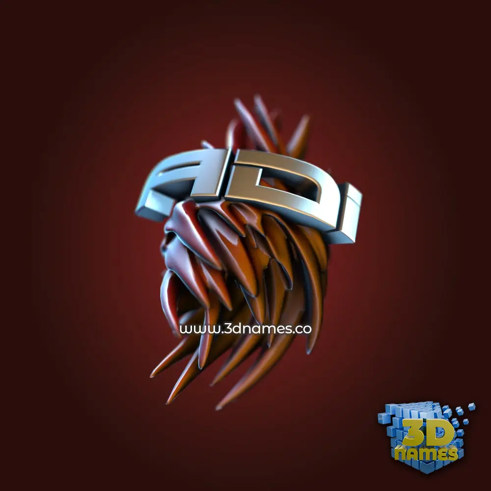 adi in Red Twisted style - 3D name wallpaper