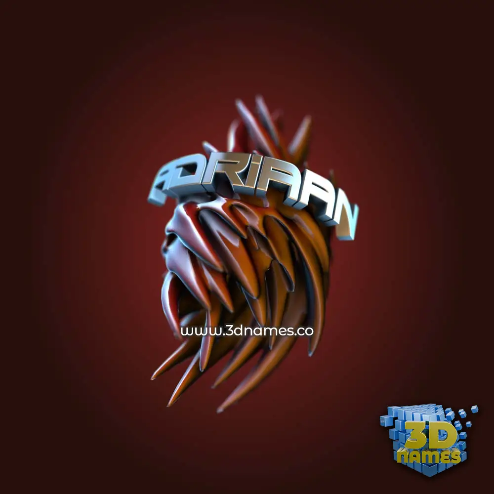 adriaan in Red Twisted style - 3D name wallpaper