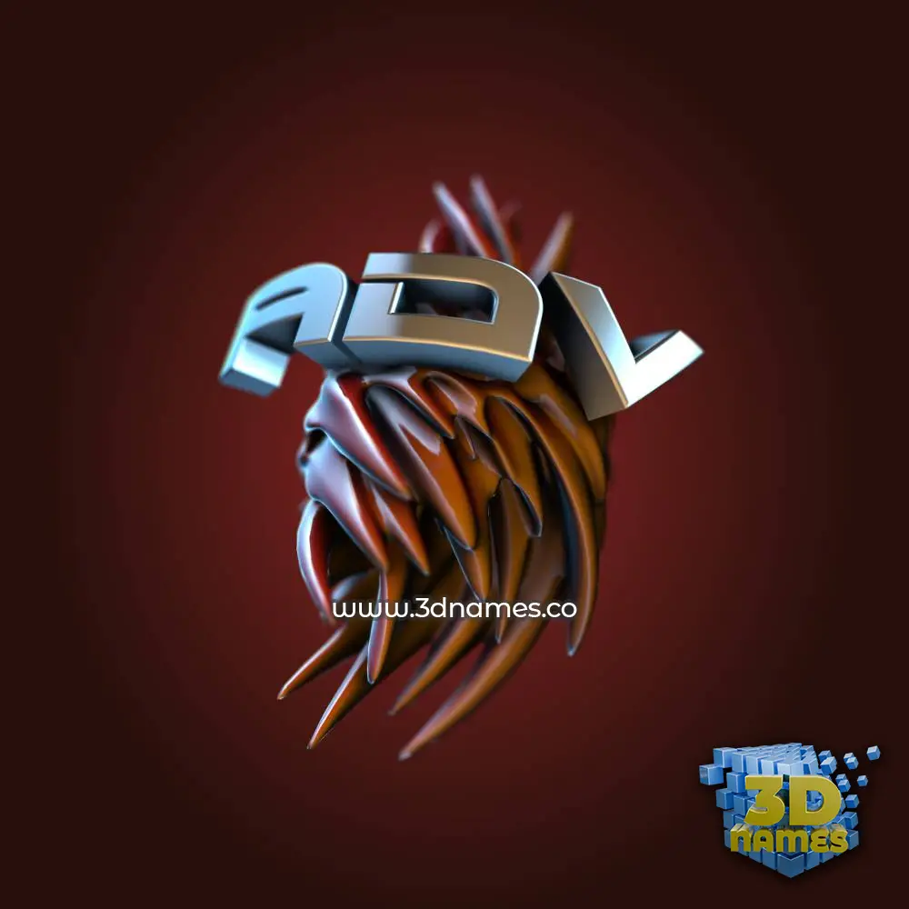 adv in Red Twisted style - 3D name wallpaper