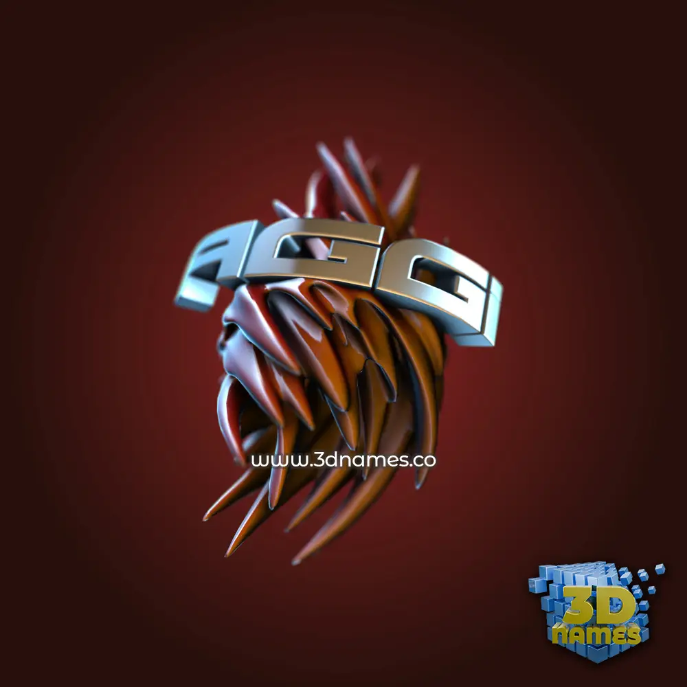 aggi in Red Twisted style - 3D name wallpaper
