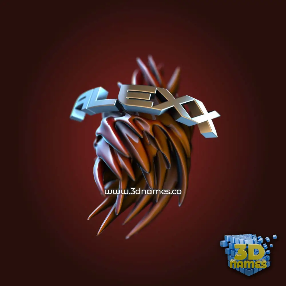 alexx in Red Twisted style - 3D name wallpaper