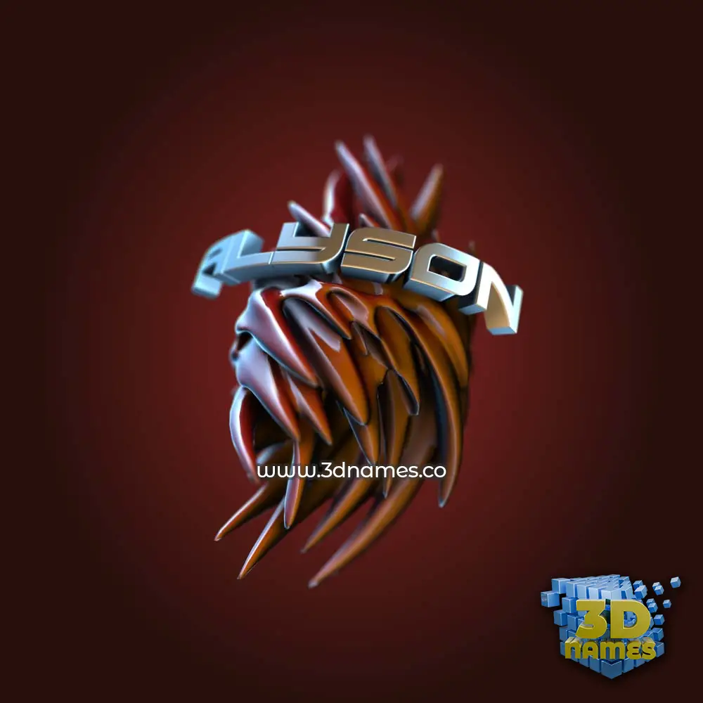 alyson in Red Twisted style - 3D name wallpaper