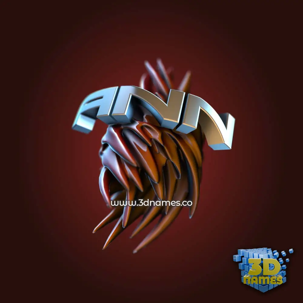 ann in Red Twisted style - 3D name wallpaper