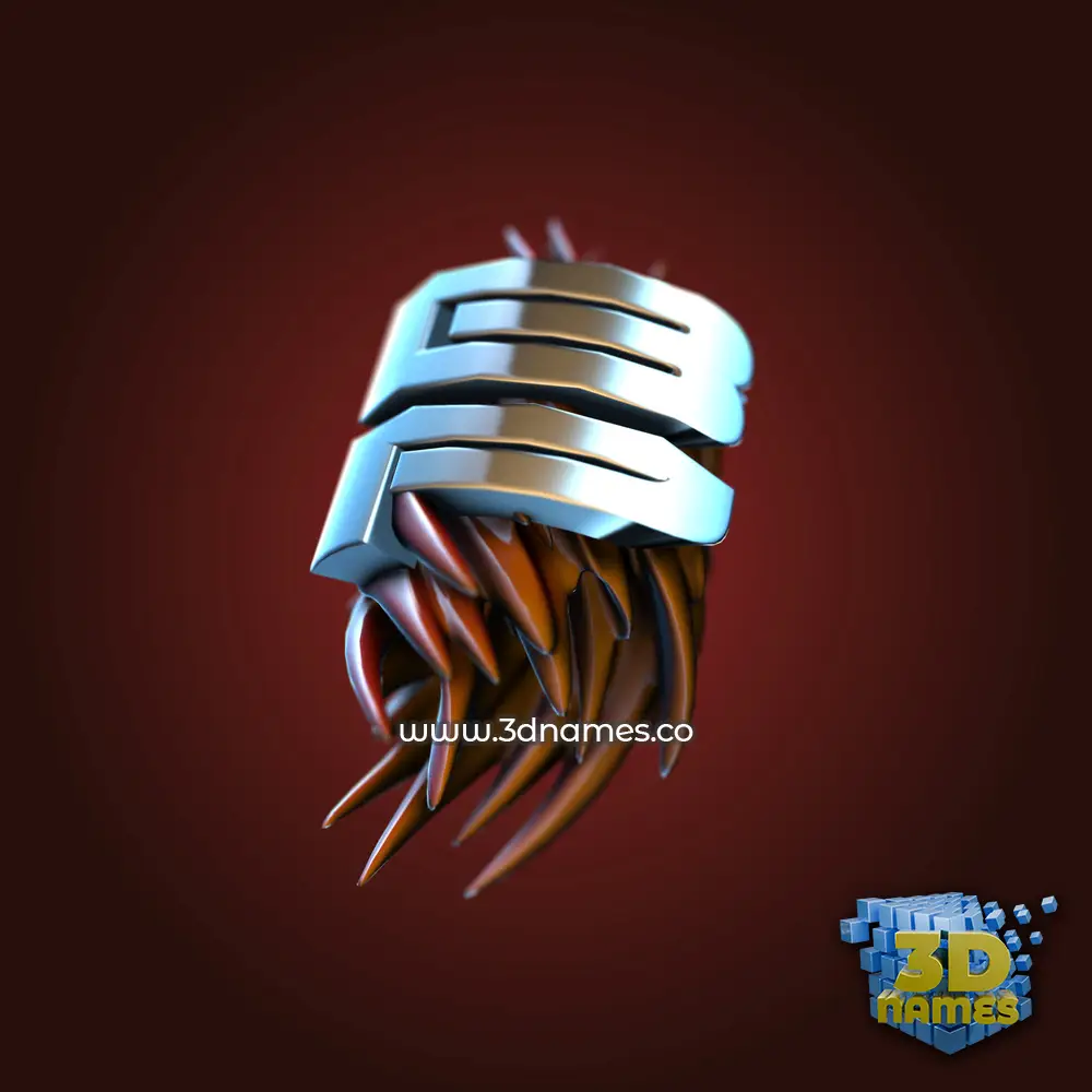b p in Red Twisted style - 3D name wallpaper