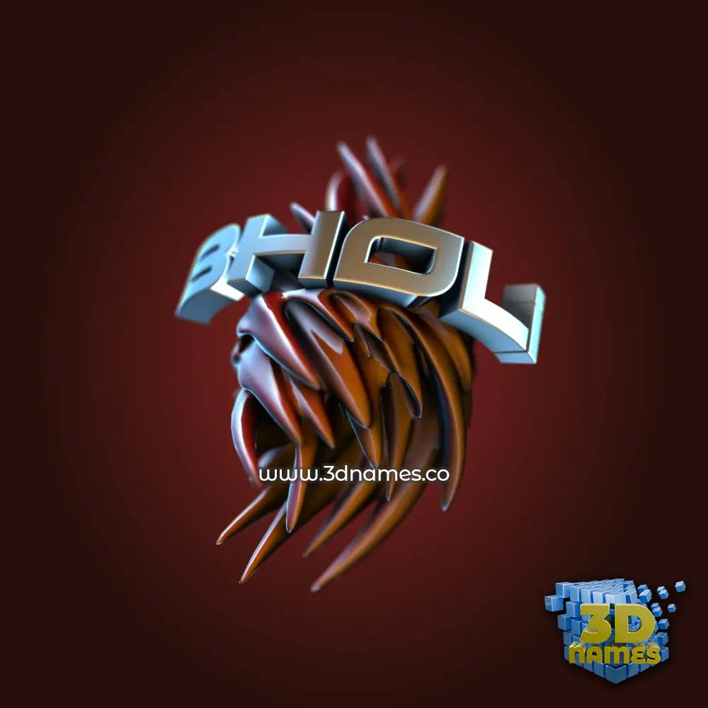 bholi in Red Twisted style - 3D name wallpaper