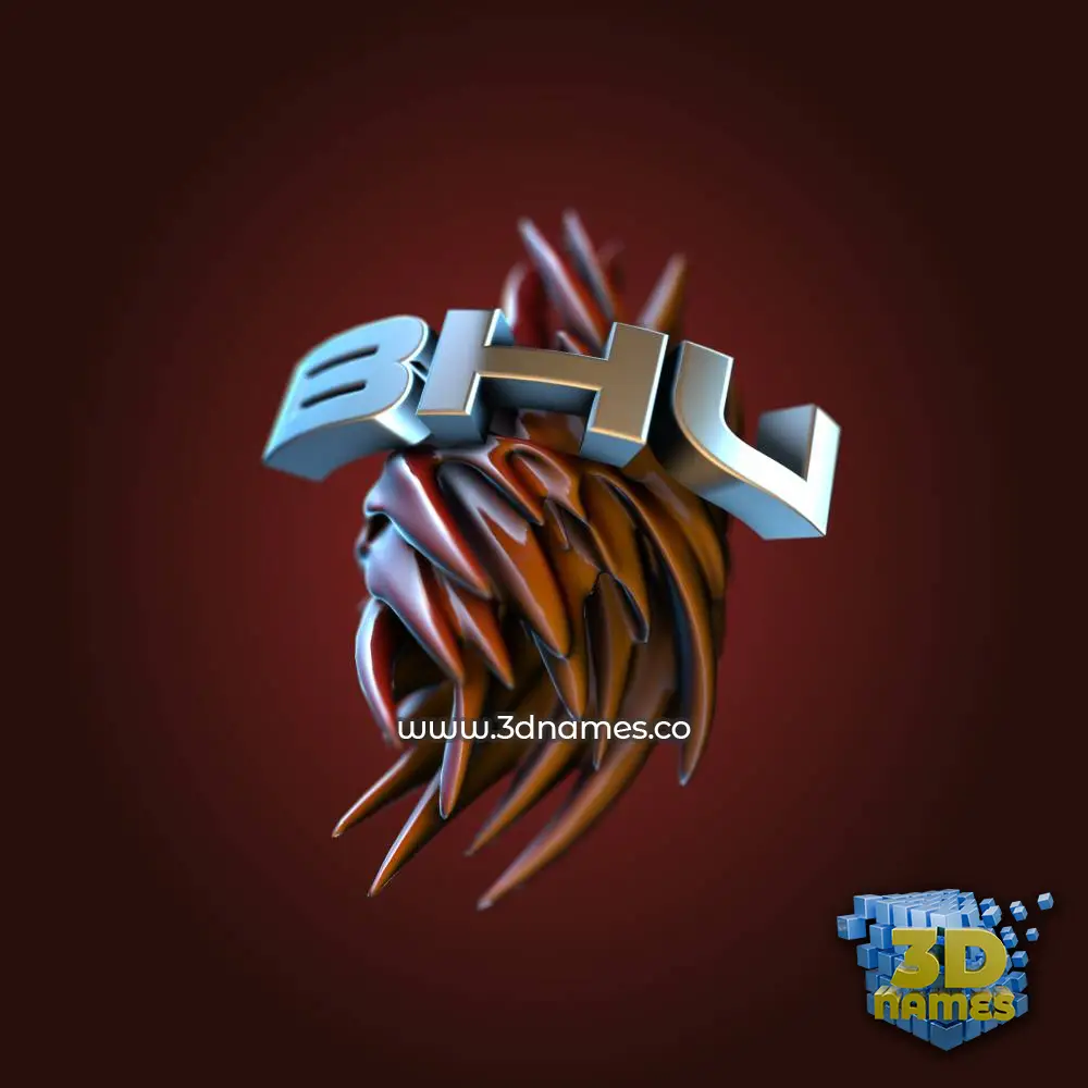 bhu in Red Twisted style - 3D name wallpaper