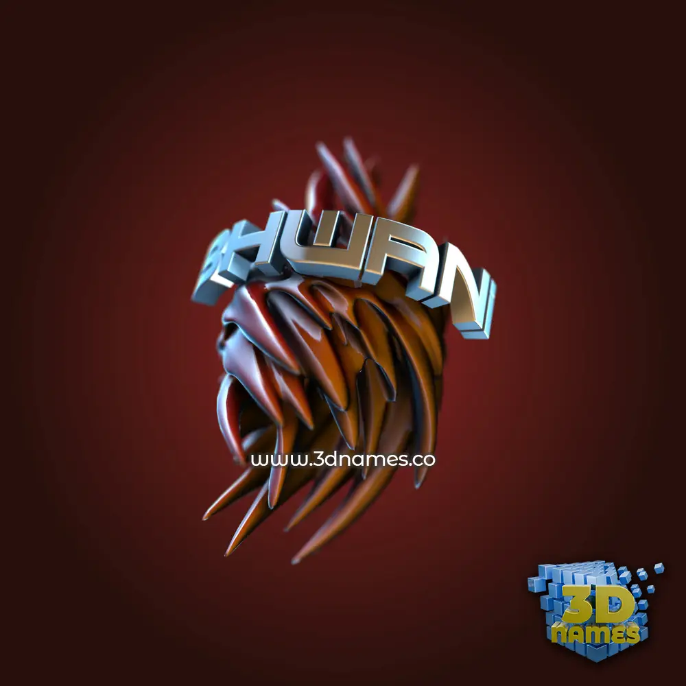 bhwani in Red Twisted style - 3D name wallpaper