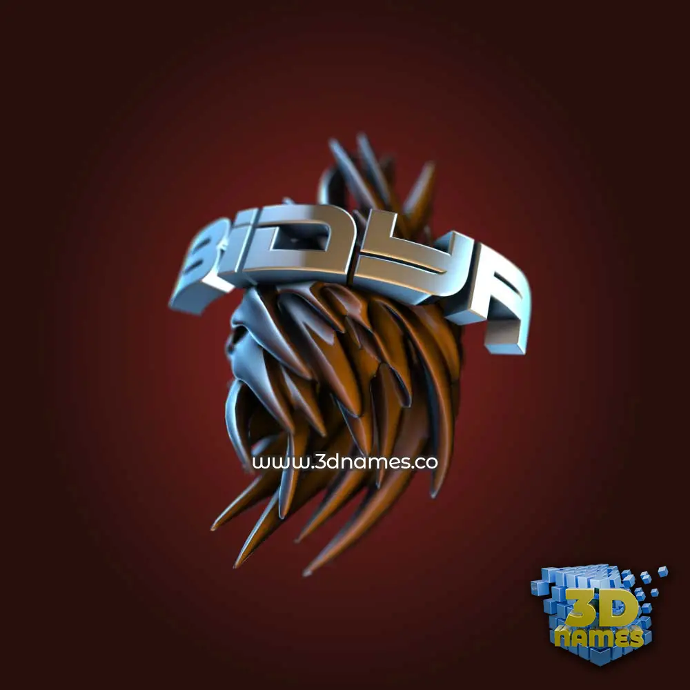 bidya in Red Twisted style - 3D name wallpaper