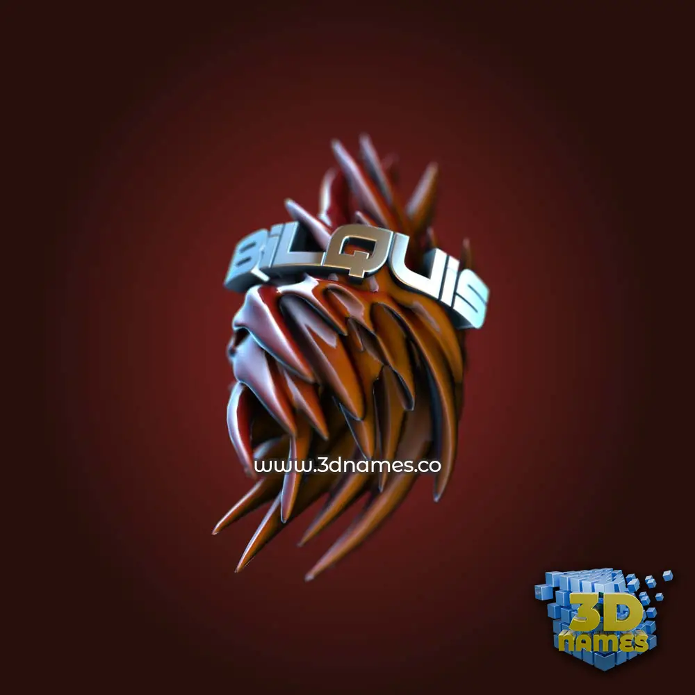 bilquis in Red Twisted style - 3D name wallpaper