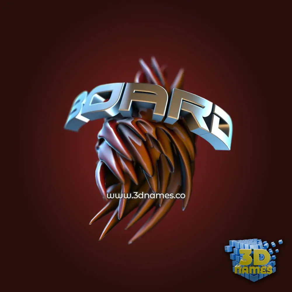 board in Red Twisted style - 3D name wallpaper