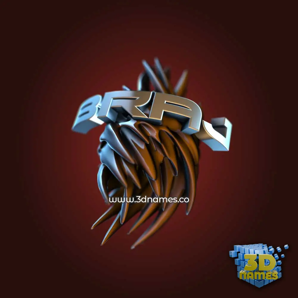 braj in Red Twisted style - 3D name wallpaper