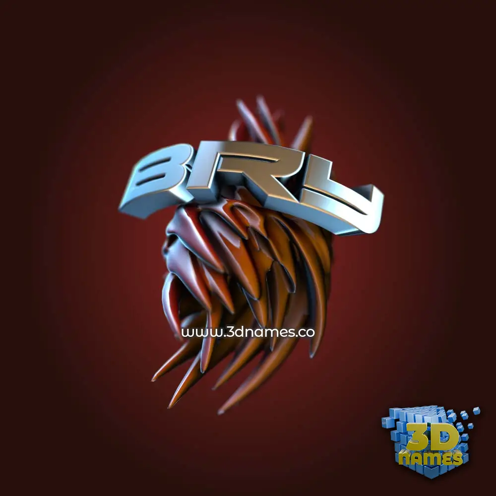 bry in Red Twisted style - 3D name wallpaper