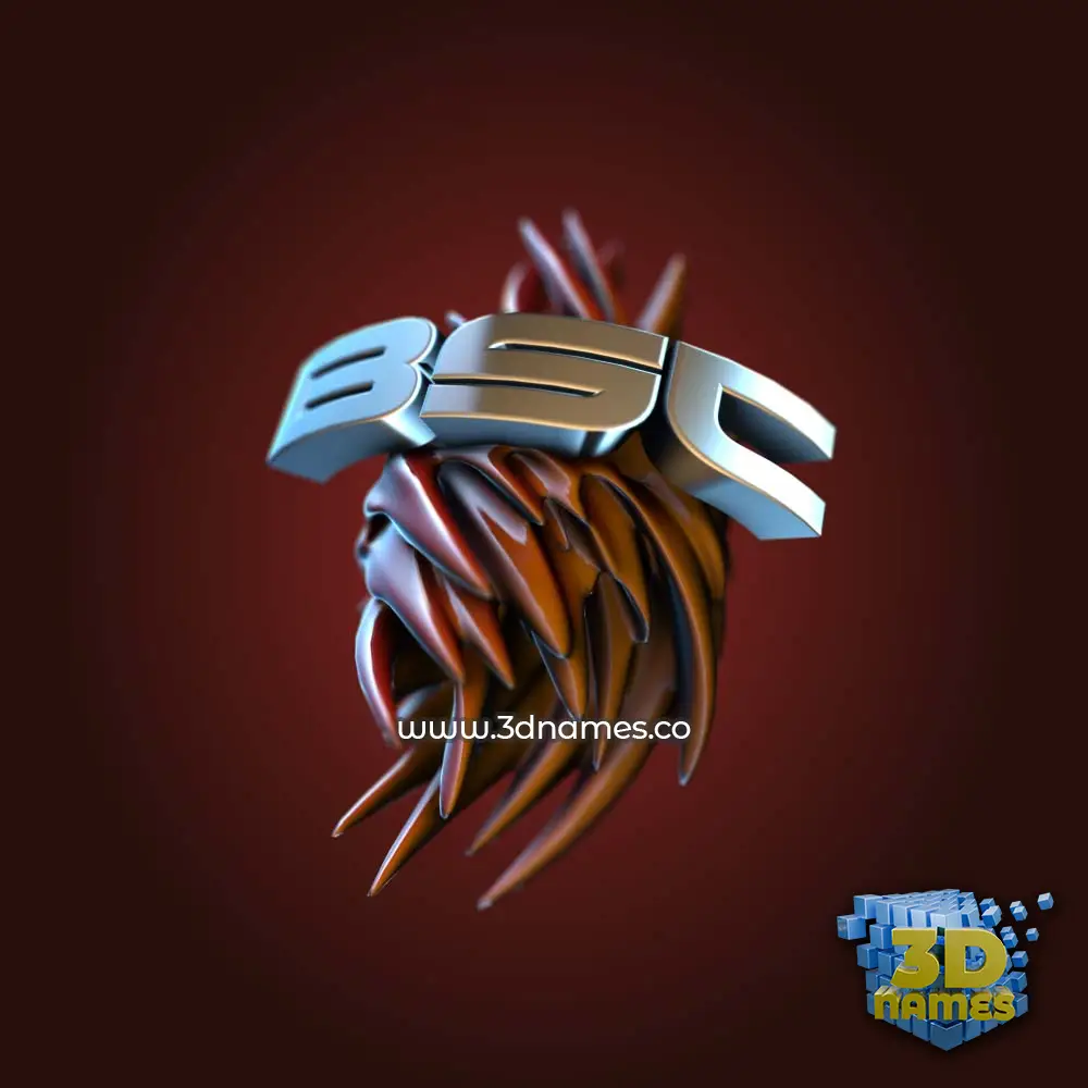 bsc in Red Twisted style - 3D name wallpaper