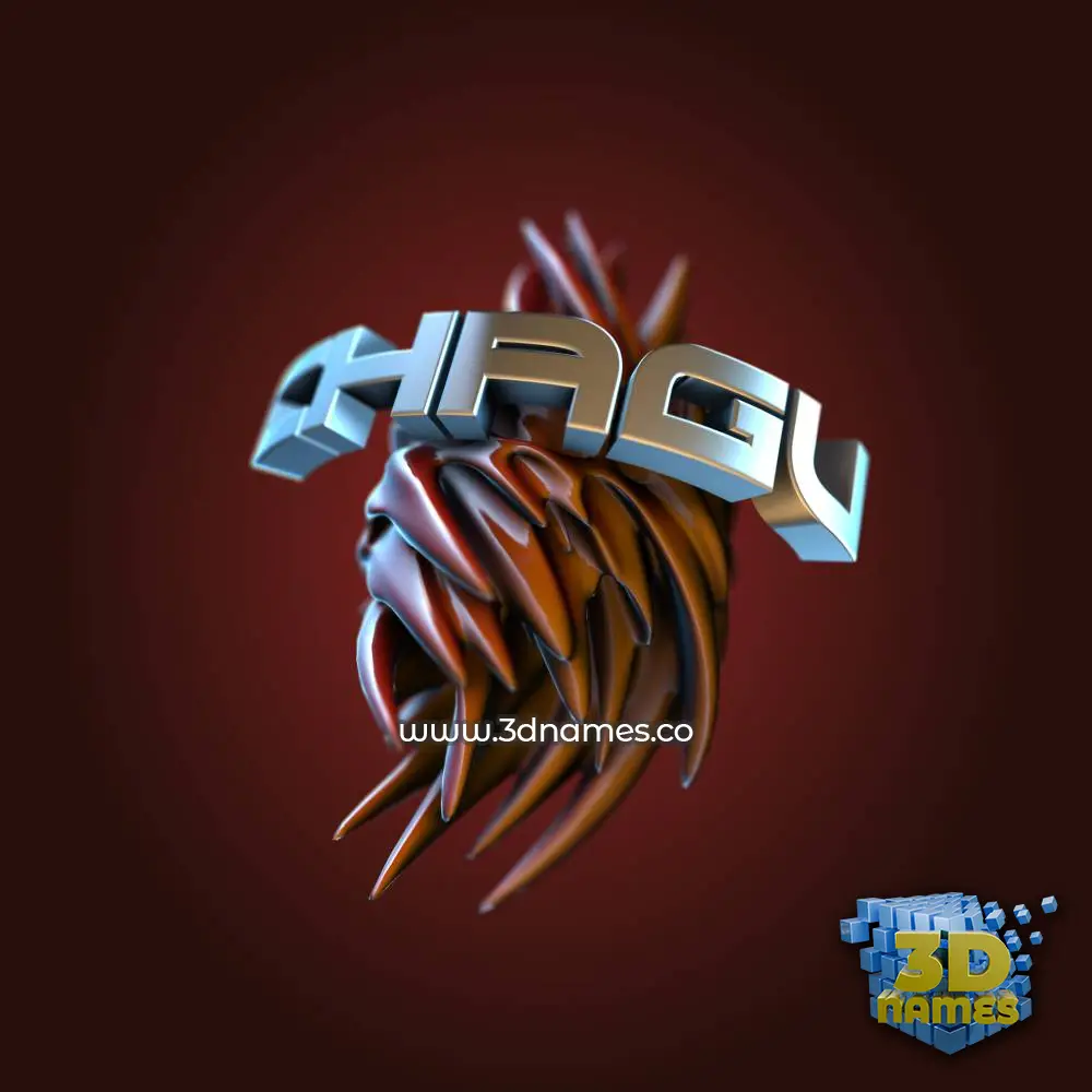 chagu in Red Twisted style - 3D name wallpaper