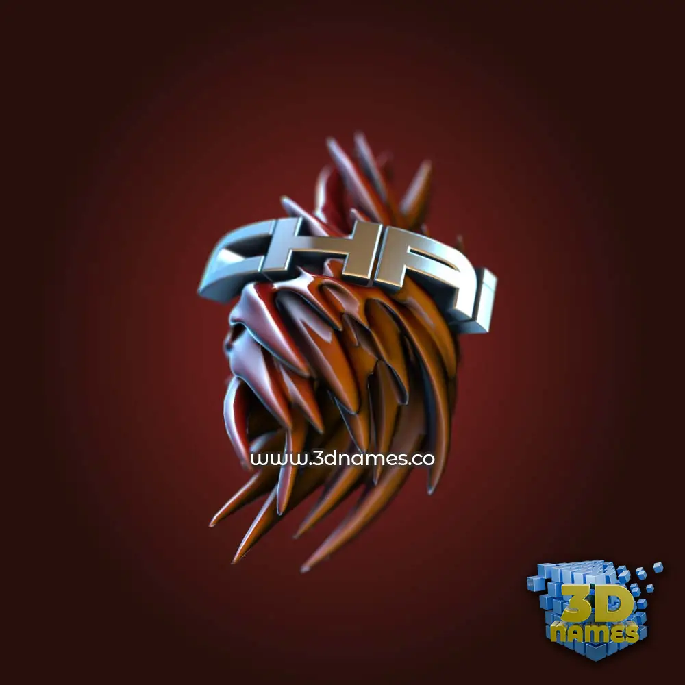 chai in Red Twisted style - 3D name wallpaper
