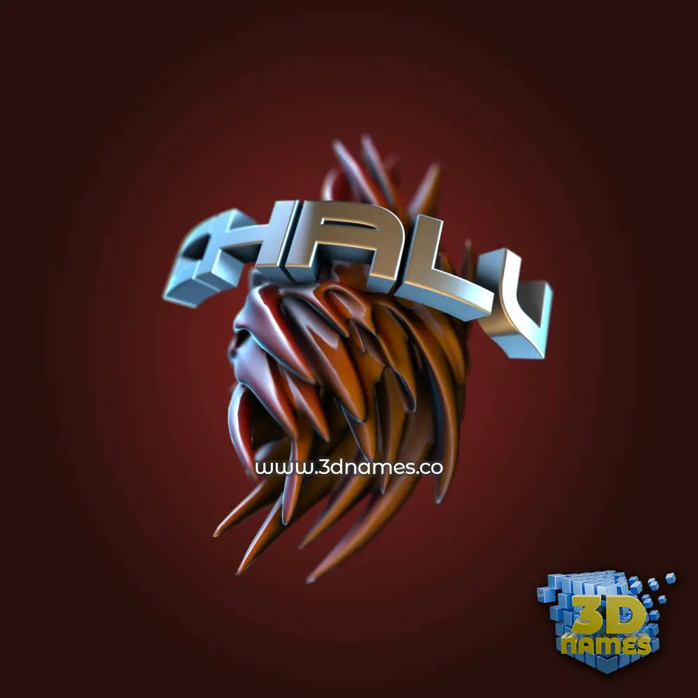 chalu in Red Twisted style - 3D name wallpaper
