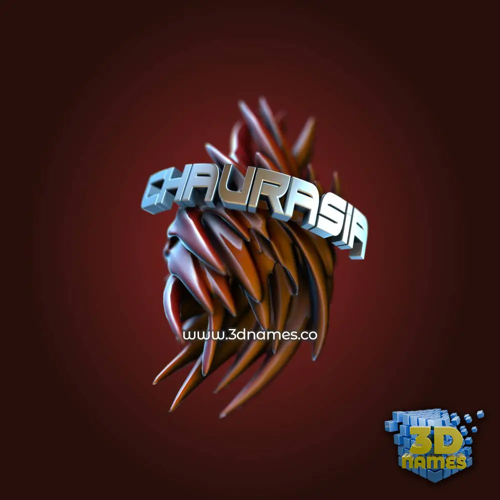 chaurasia in Red Twisted style - 3D name wallpaper