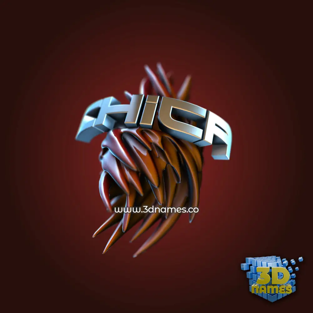 chica in Red Twisted style - 3D name wallpaper