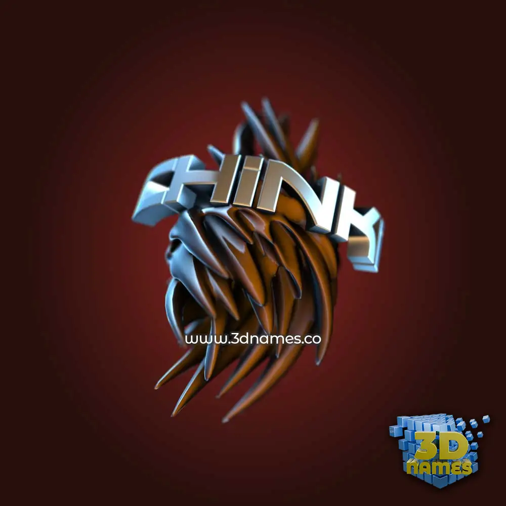 chinki in Red Twisted style - 3D name wallpaper