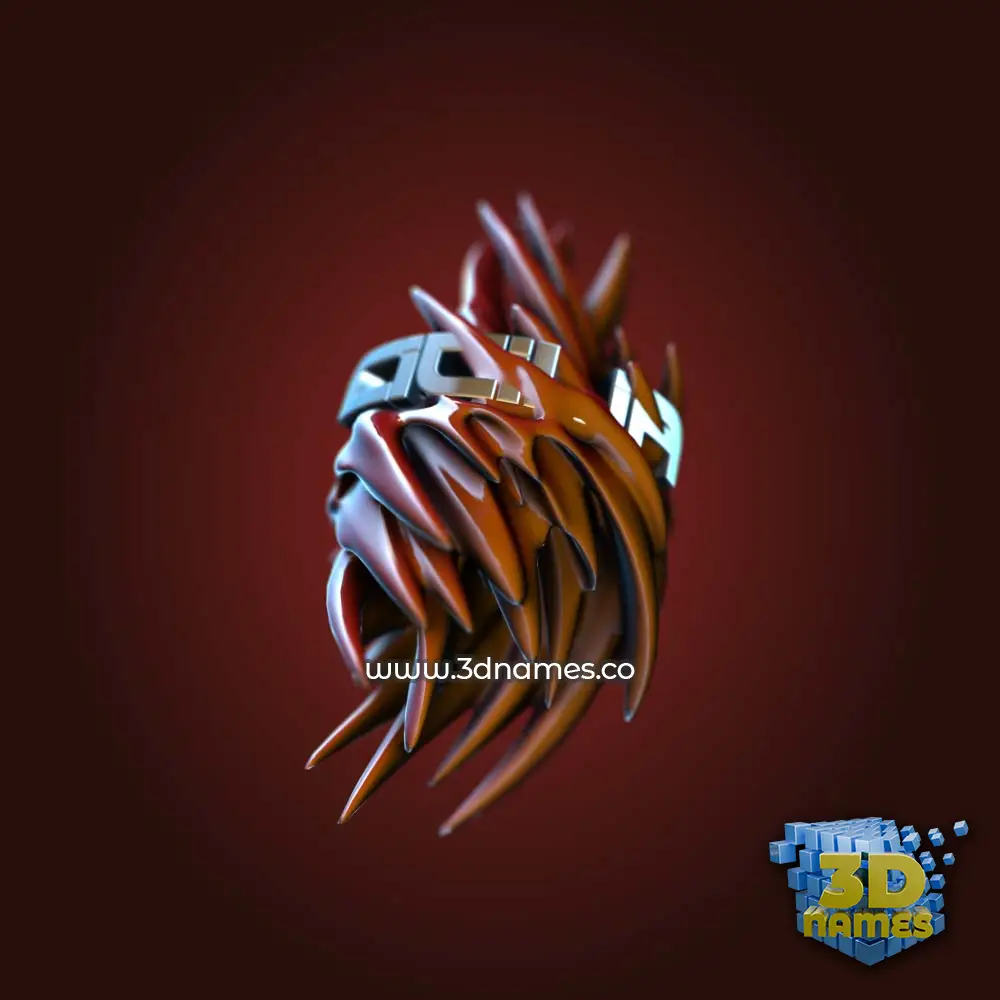 cicilia in Red Twisted style - 3D name wallpaper