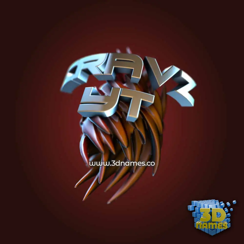 cravz yt in Red Twisted style - 3D name wallpaper