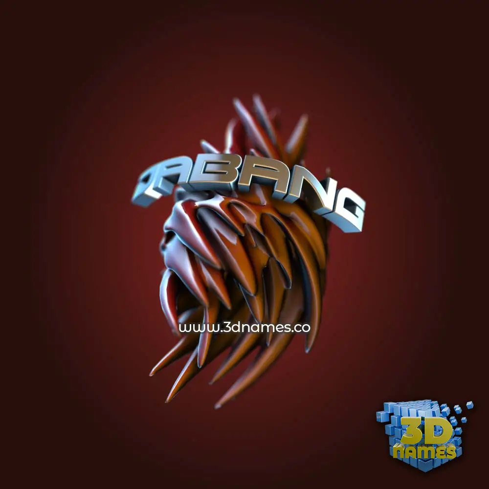 dabang in Red Twisted style - 3D name wallpaper
