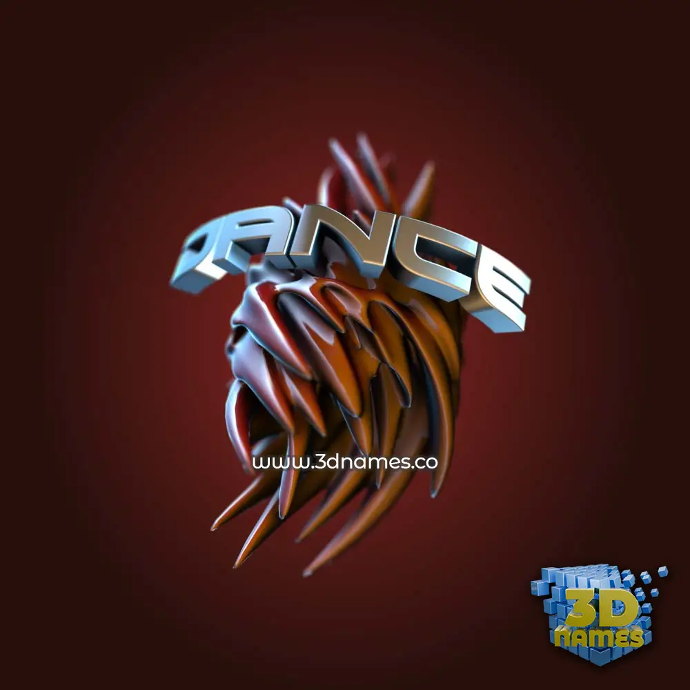 dance in Red Twisted style - 3D name wallpaper