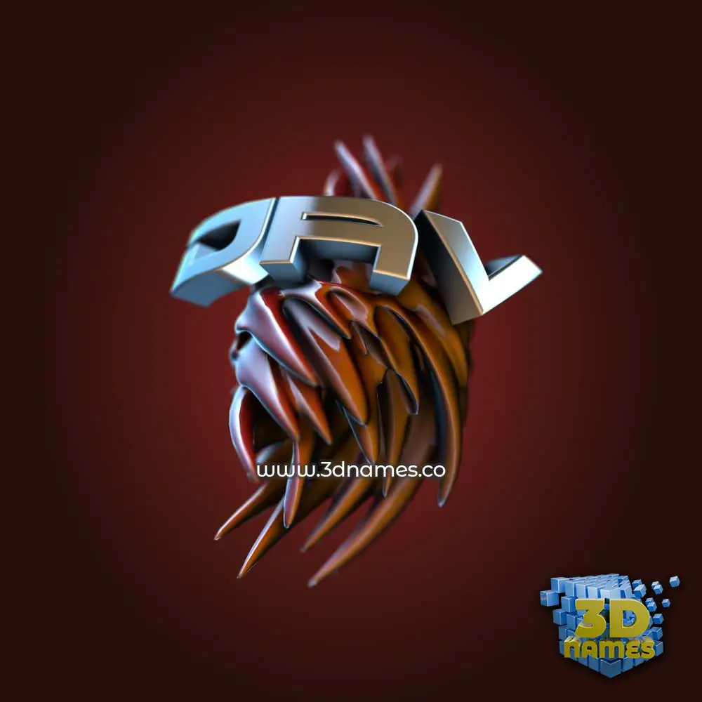 dav in Red Twisted style - 3D name wallpaper
