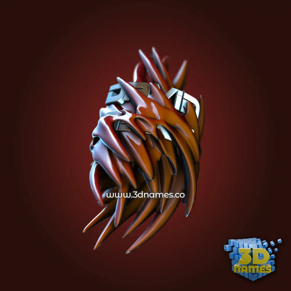 david ayre in Red Twisted style - 3D name wallpaper