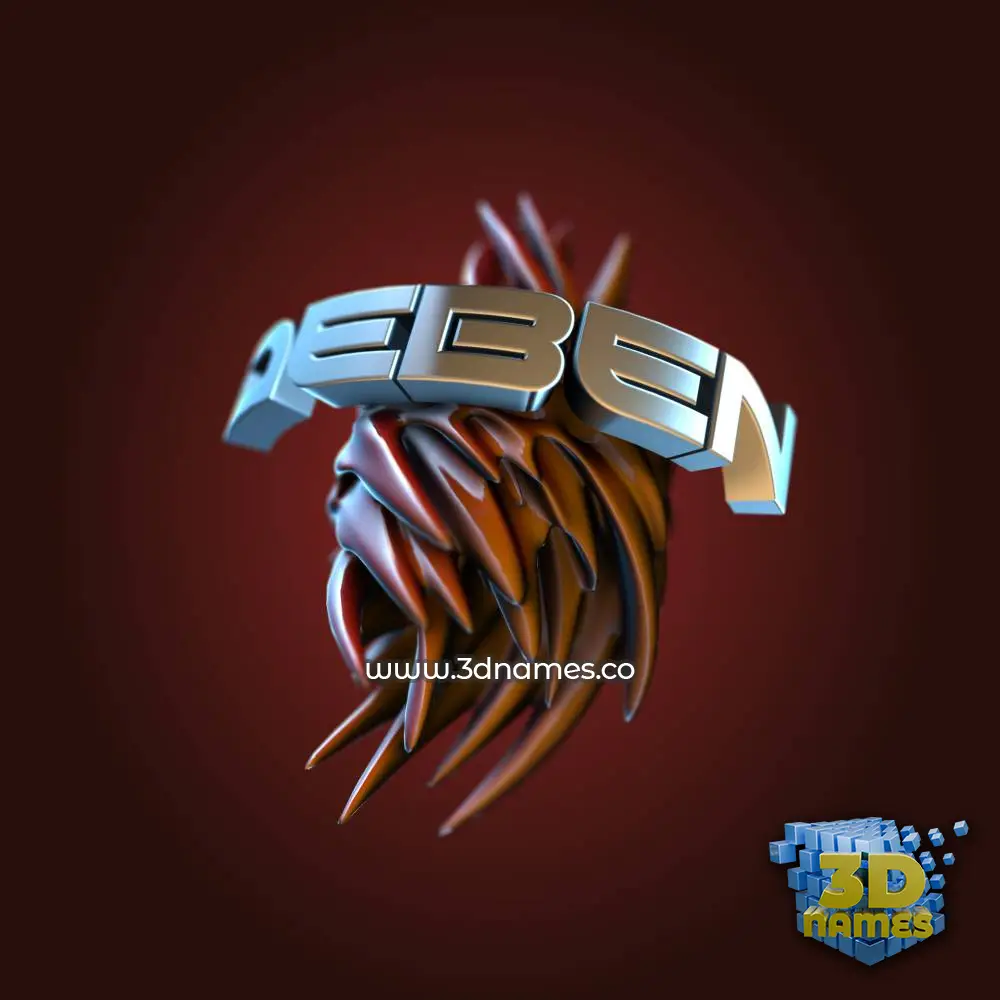 deben in Red Twisted style - 3D name wallpaper
