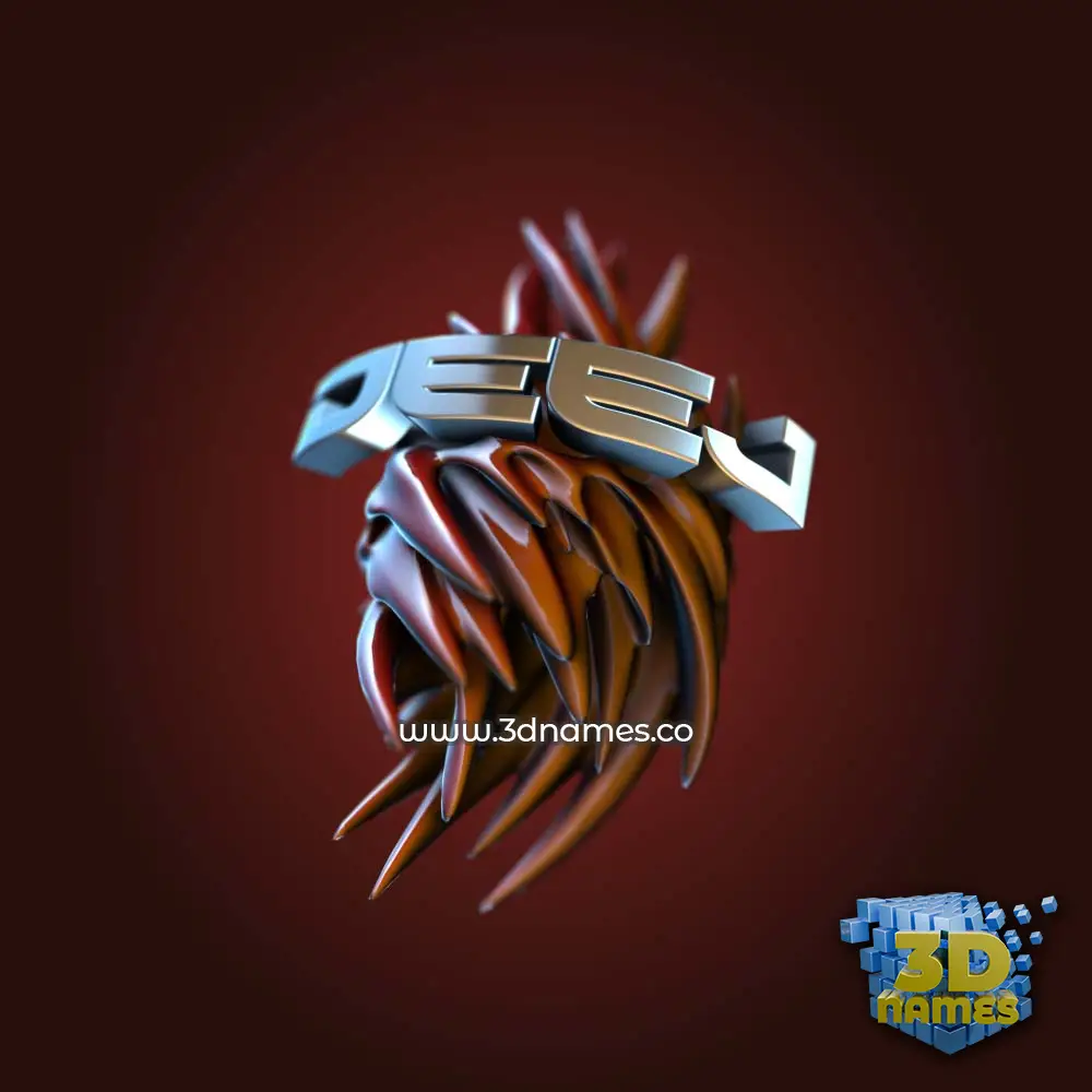 deej in Red Twisted style - 3D name wallpaper