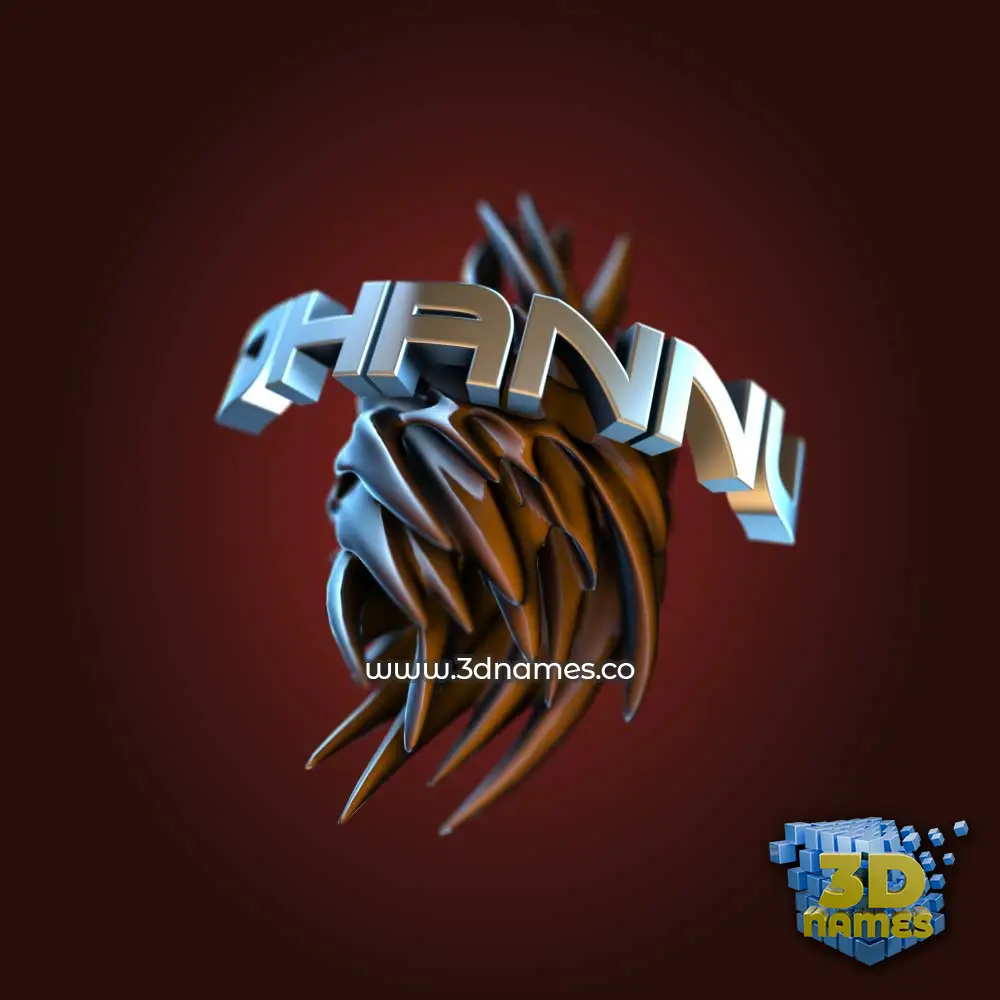 dhannu in Red Twisted style - 3D name wallpaper