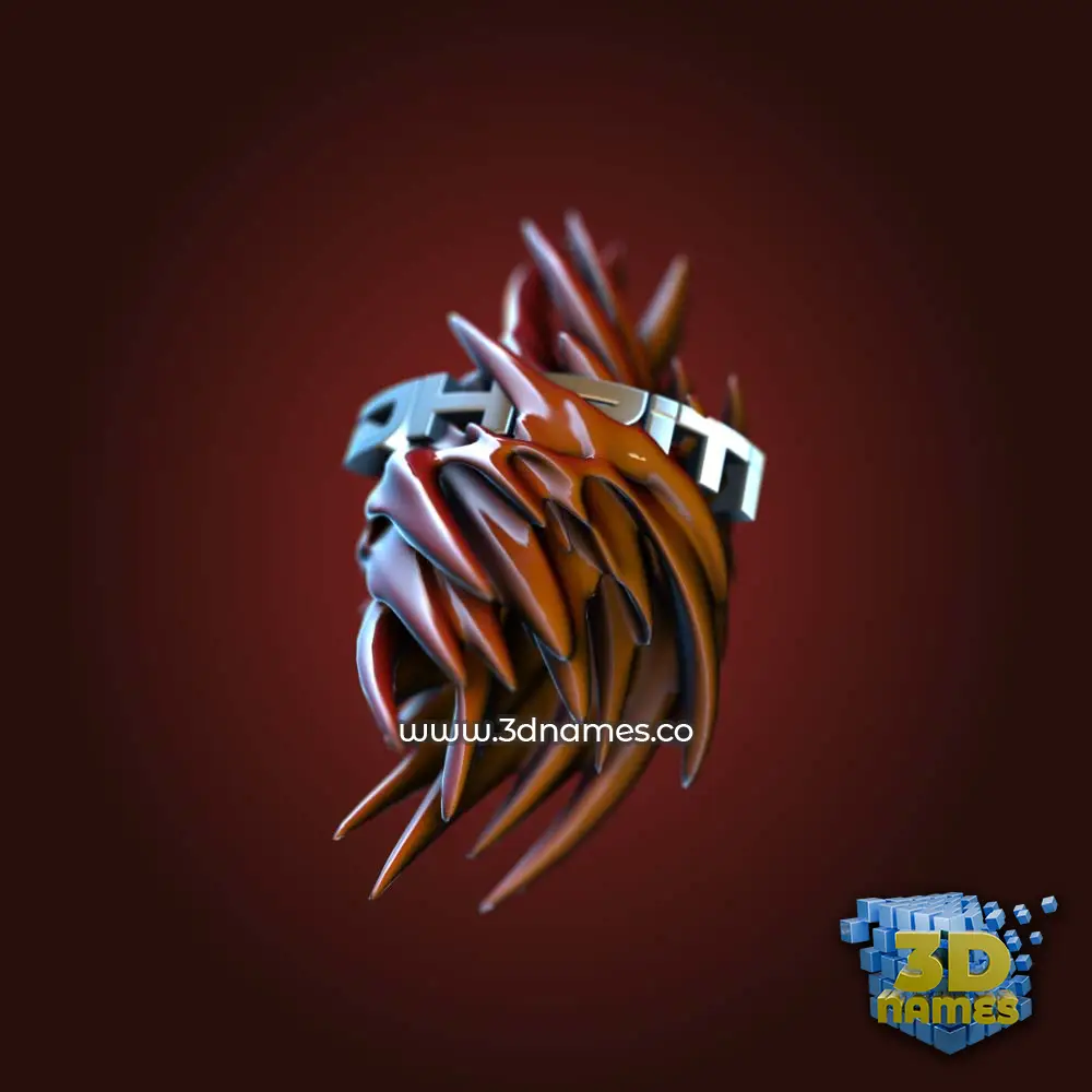 dhriti in Red Twisted style - 3D name wallpaper