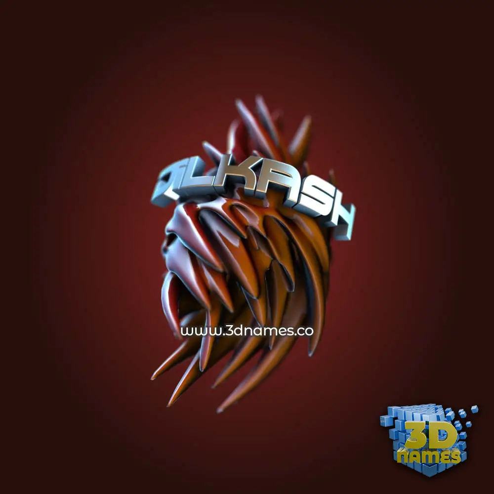 dilkash in Red Twisted style - 3D name wallpaper