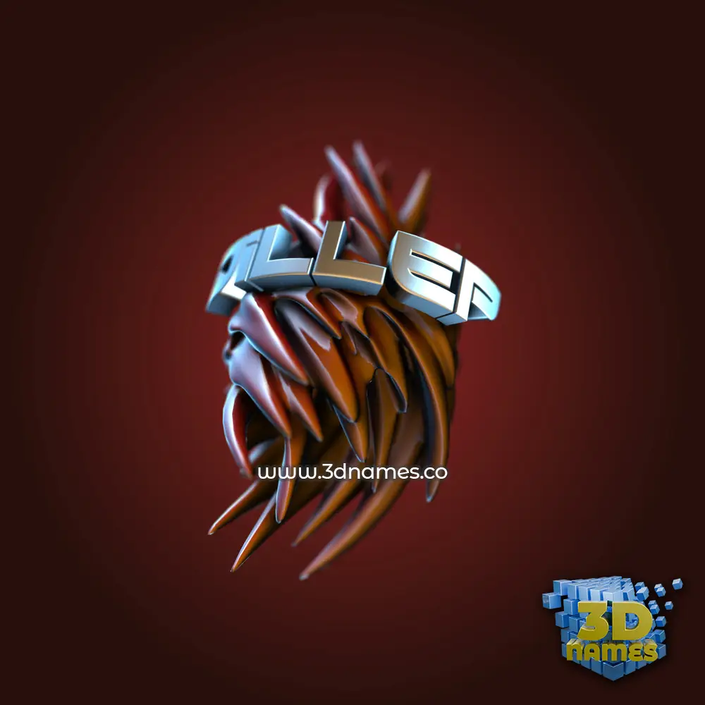 dillep in Red Twisted style - 3D name wallpaper