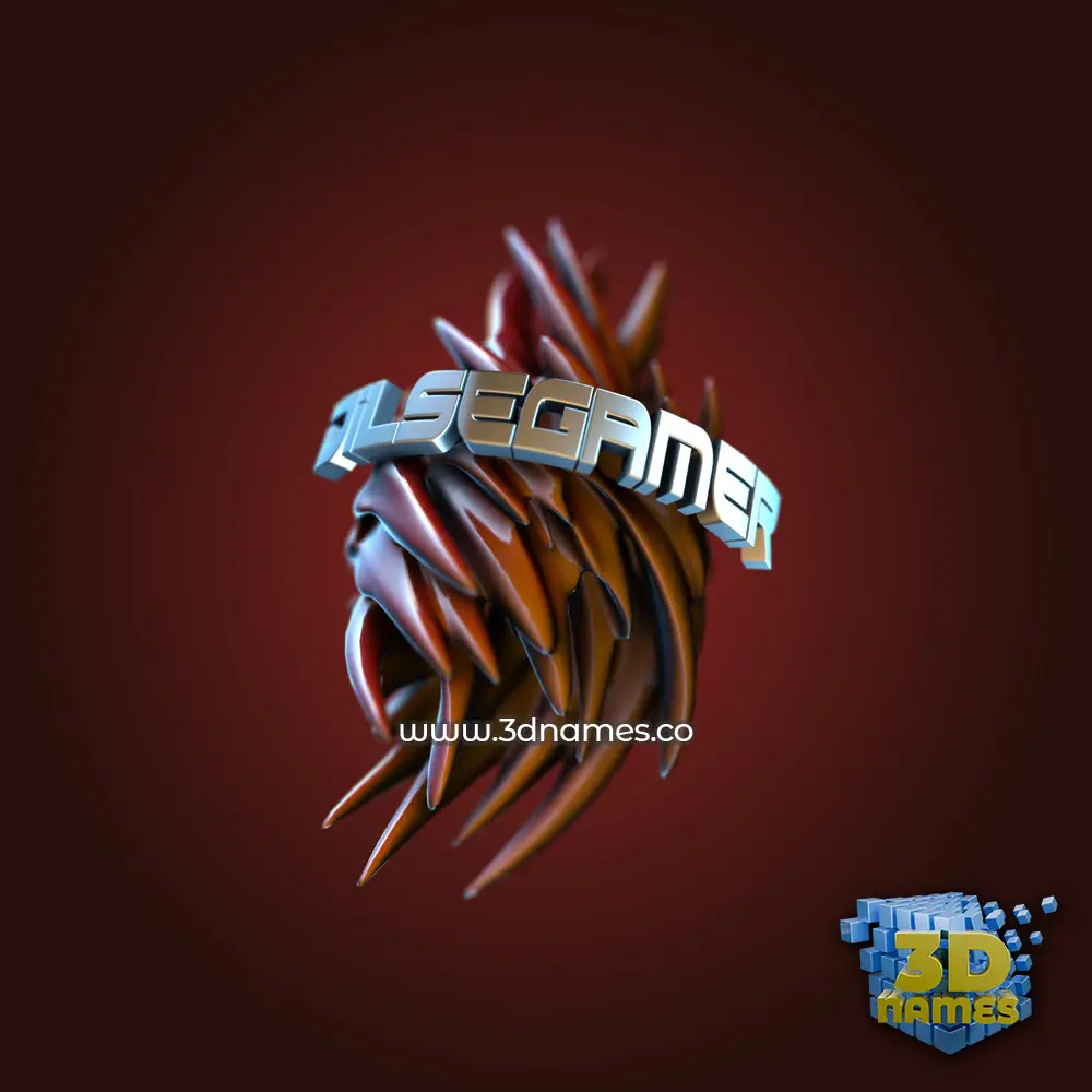 dilsegamer in Red Twisted style - 3D name wallpaper
